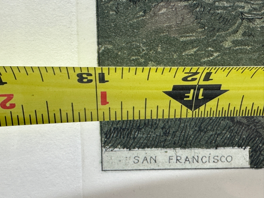 Josef Eidenberger (1899-1991, Austria) Hand Signed Color Etching Titled 'San Francisco Waterfront #199' 13 X 16.5 Framed 24 X 28 [Photo 10]