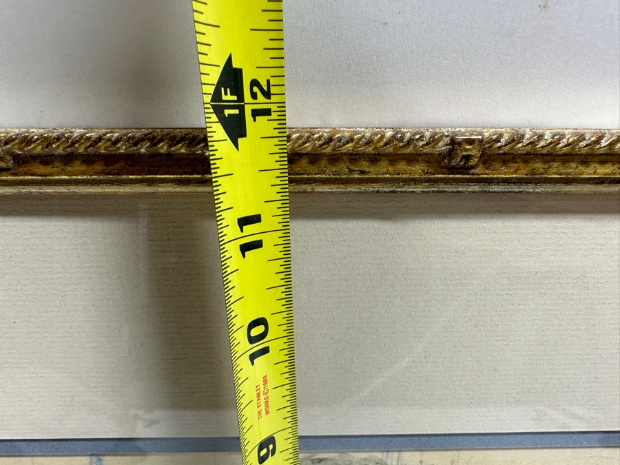 John Albert (J.A.) Seaford (1858-1936, American) Original Watercolor Painting On Paper Dat*ed 1895 19 X 4 Professionally Framed 26 X 11.5 [Photo 12]