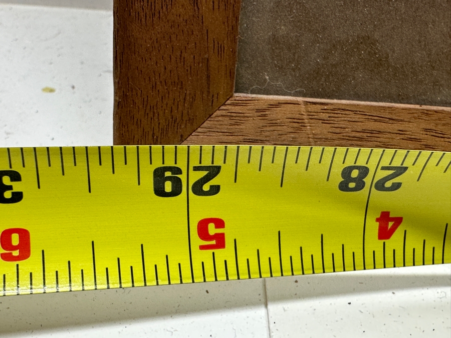 Original Unsigned Pastel Drawing On Paper Of Native Americans Rounding Up A Steer Labeled U.S. - Artist Unknown 23.5 X 16 Framed 29.5 X 22.5 [Photo 11]