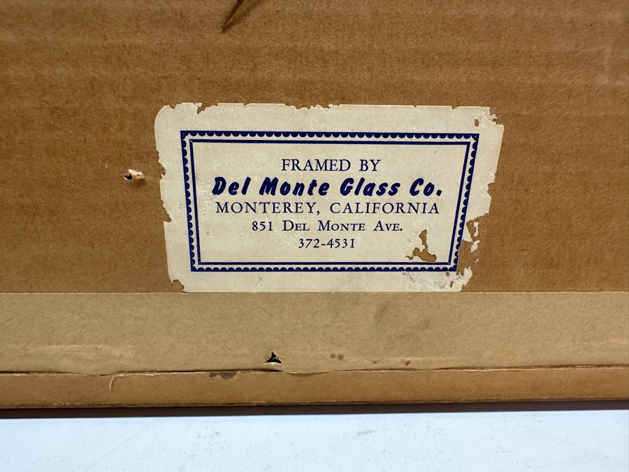 Original Unsigned Pastel Drawing On Paper Of Native Americans Rounding Up A Steer Labeled U.S. - Artist Unknown 23.5 X 16 Framed 29.5 X 22.5 [Photo 14]