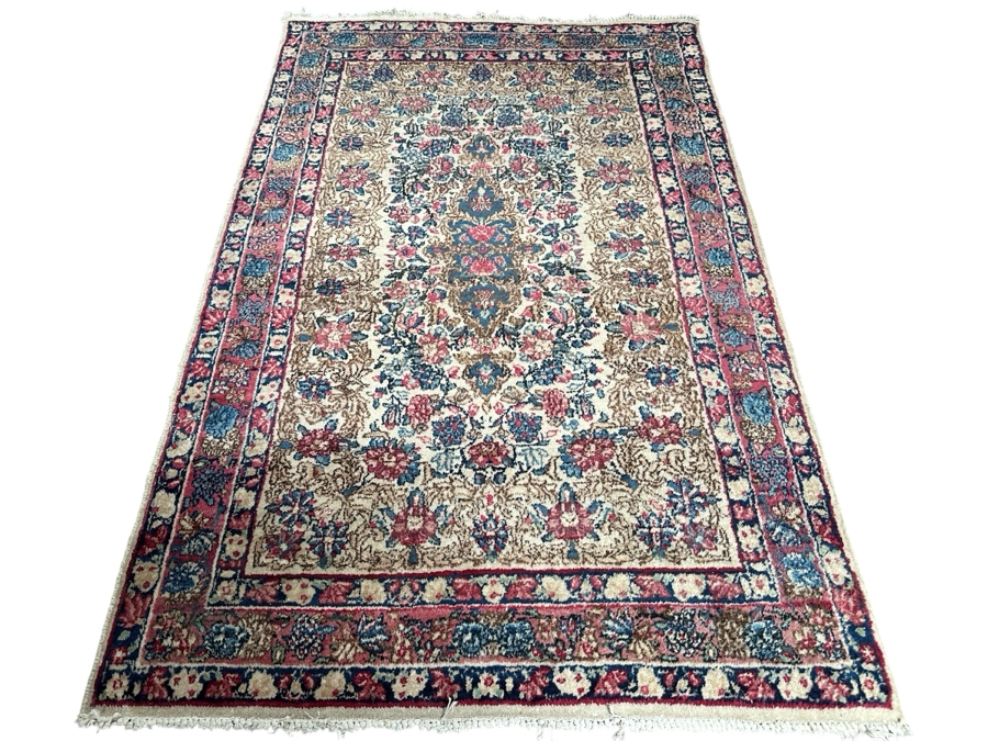 Stunning Vintage Hand Knotted Wool Persian Area Rug 37 X 59 [Photo 1]