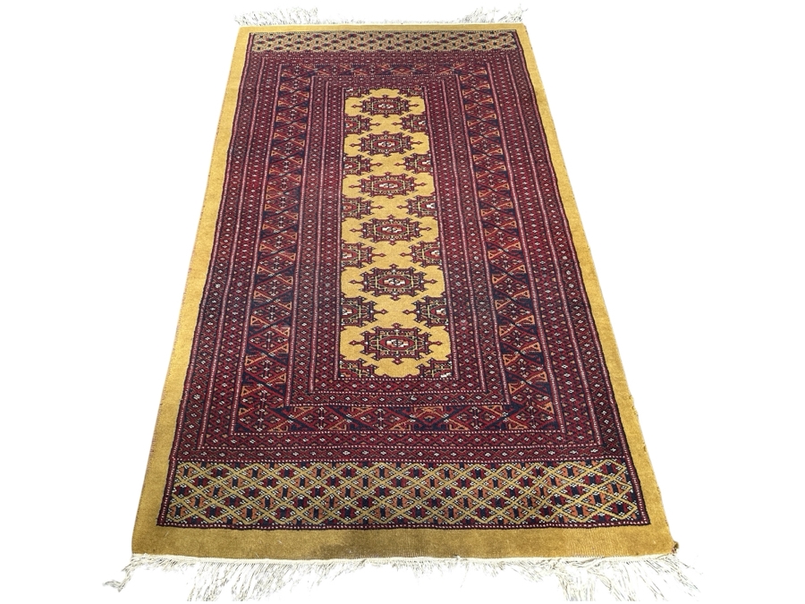 Vintage Hand Knotted Wool Persian Area Rug 37.5 X 65 [Photo 1]