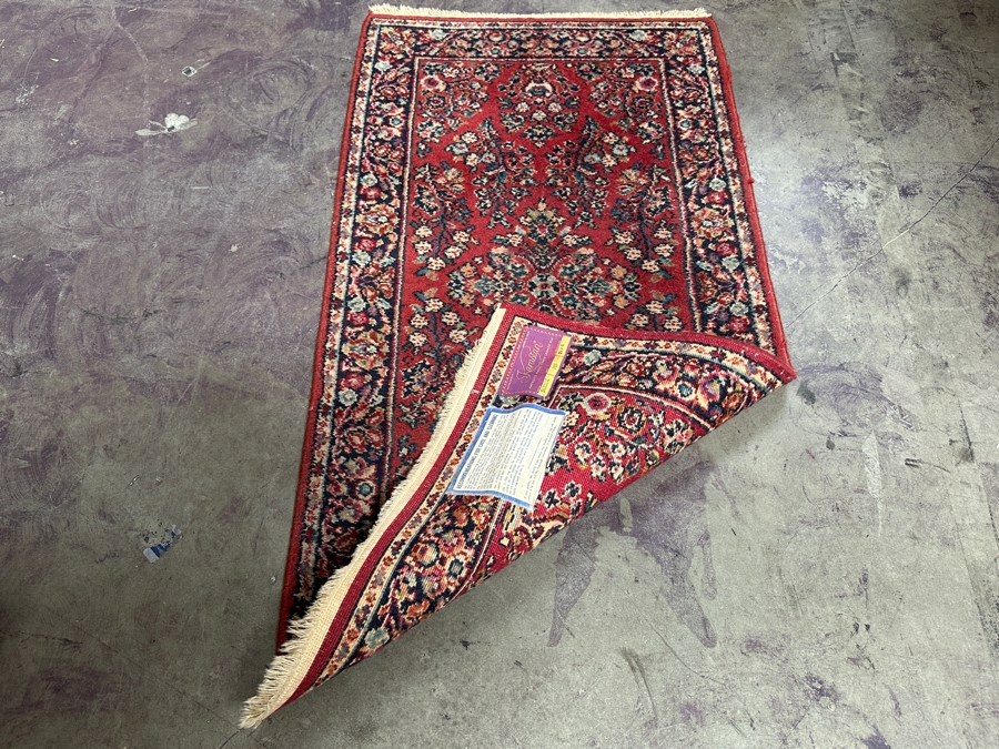 Vintage Karastan Sarouk Design Wool Loomed Area Rug 26 X 49 [Photo 3]