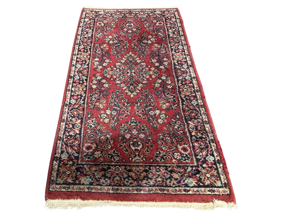 Vintage Karastan Sarouk Design Wool Loomed Area Rug 26 X 49 [Photo 1]