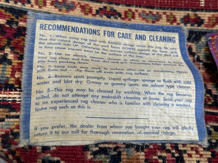 Vintage Karastan Sarouk Design Wool Loomed Area Rug 26 X 49 [Photo 5]