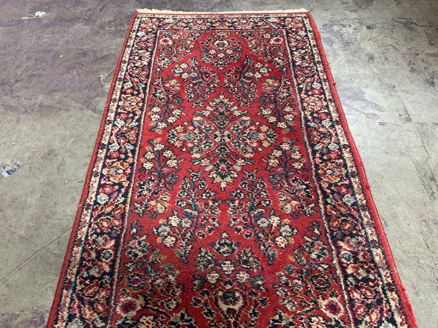 Vintage Karastan Sarouk Design Wool Loomed Area Rug 26 X 49 [Photo 2]