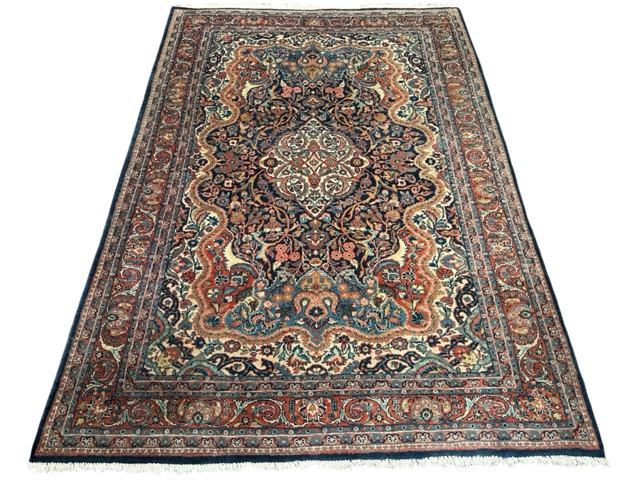 Stunning Vintage Hand Knotted Wool Persian Area Rug - 55 X 79 [Photo 1]
