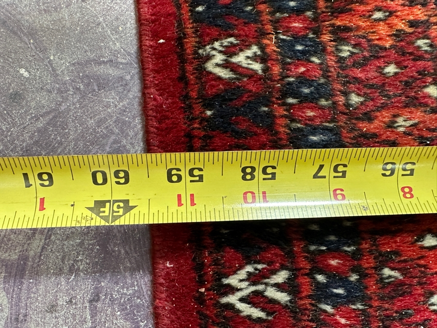 Vintage Hand Knotted Wool Silk Blend Persian Area Rug 59.5 X 90 [Photo 7]