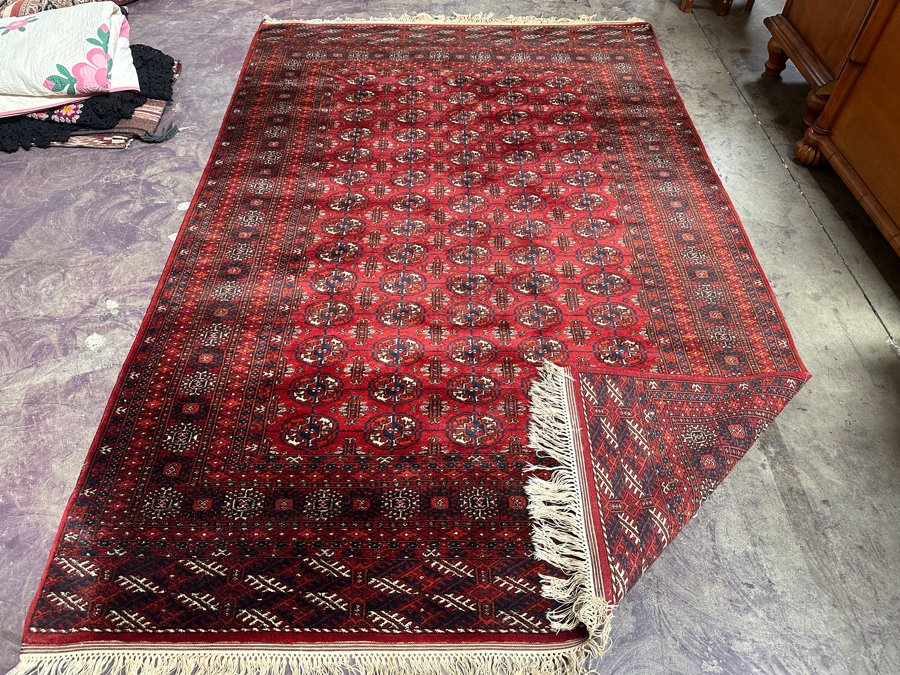 Vintage Hand Knotted Wool Silk Blend Persian Area Rug 59.5 X 90 [Photo 5]