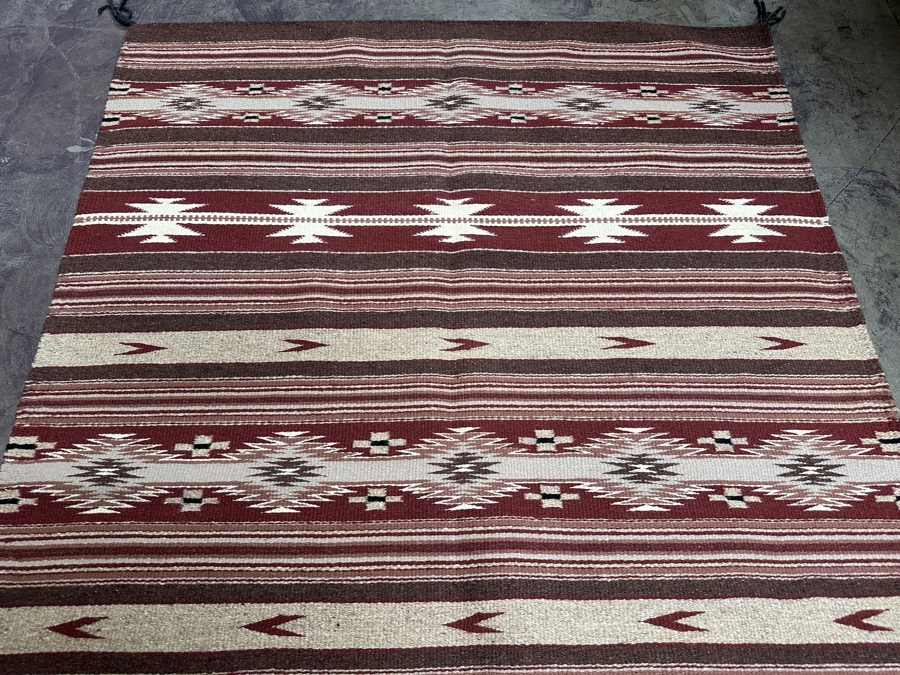 Vintage Navajo Handwoven Rug Blanket 48 X 72 [Photo 6]