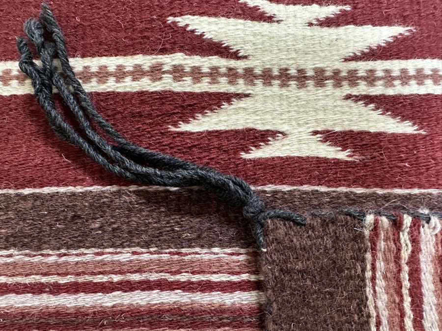 Vintage Navajo Handwoven Rug Blanket 48 X 72 [Photo 8]