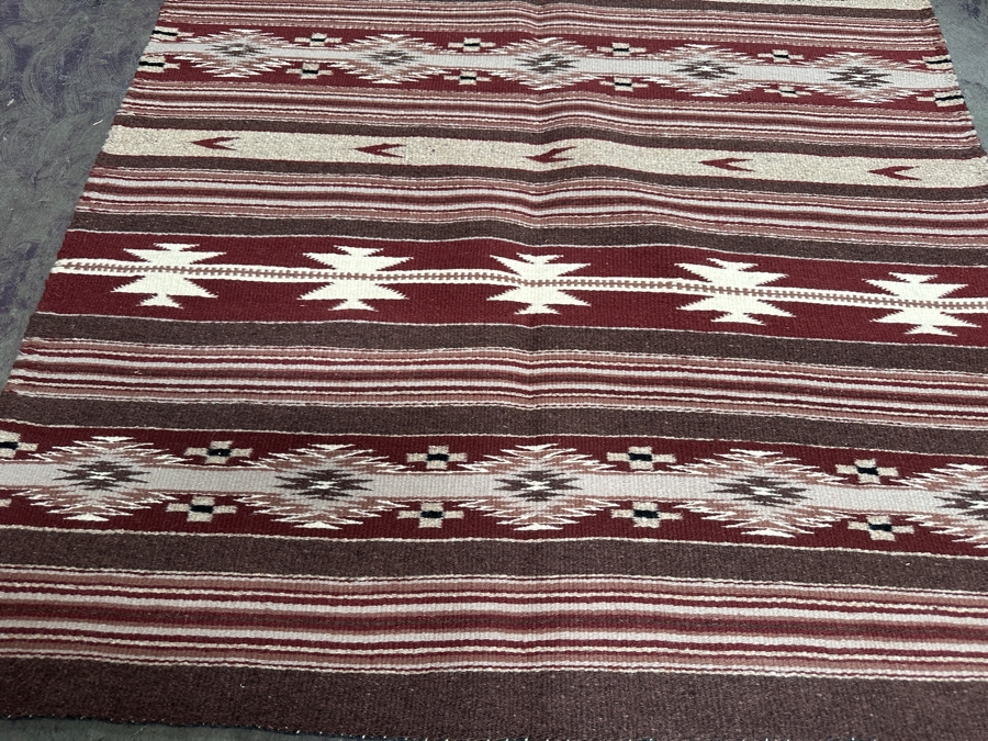 Vintage Navajo Handwoven Rug Blanket 48 X 72 [Photo 3]