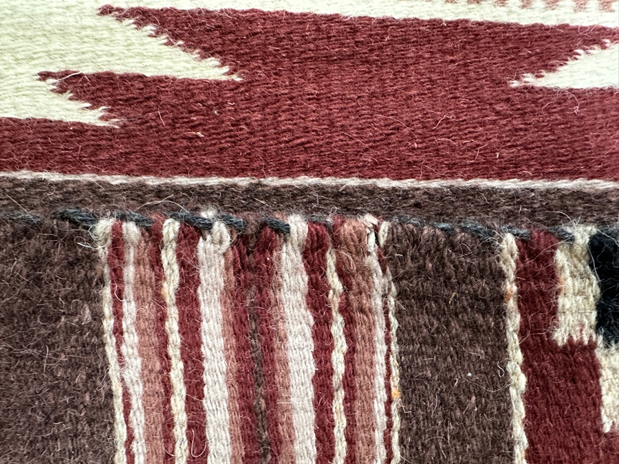 Vintage Navajo Handwoven Rug Blanket 48 X 72 [Photo 9]