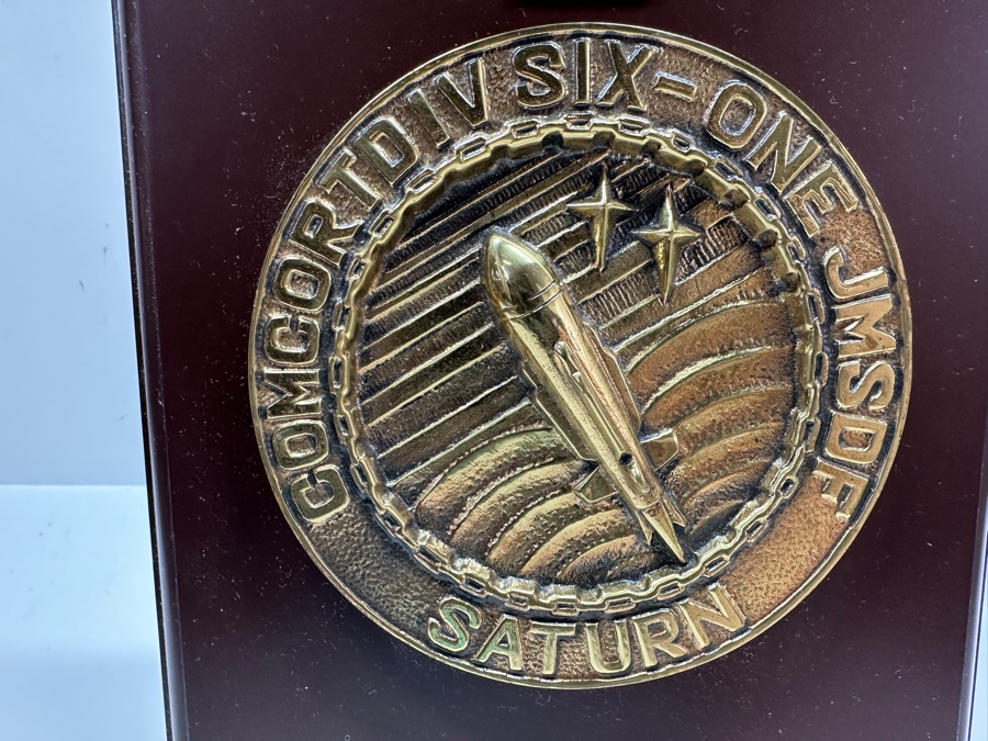Vintage US Navy Plaque Awarded To Capt. J. R. Dennis For Saturn Mission Off Japan COMFLETRAGRU 7W X 10H [Photo 3]