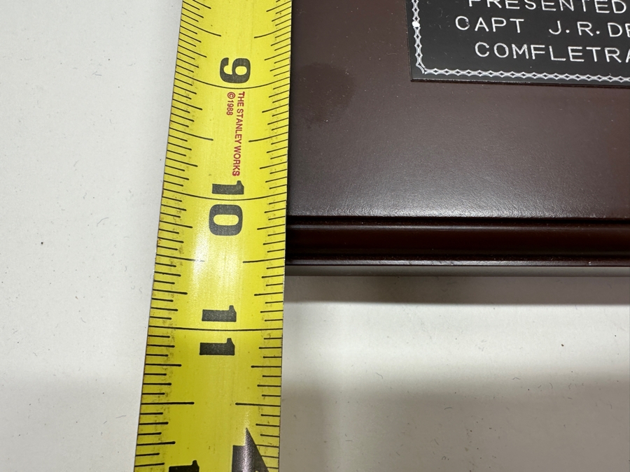 Vintage US Navy Plaque Awarded To Capt. J. R. Dennis For Saturn Mission Off Japan COMFLETRAGRU 7W X 10H [Photo 7]