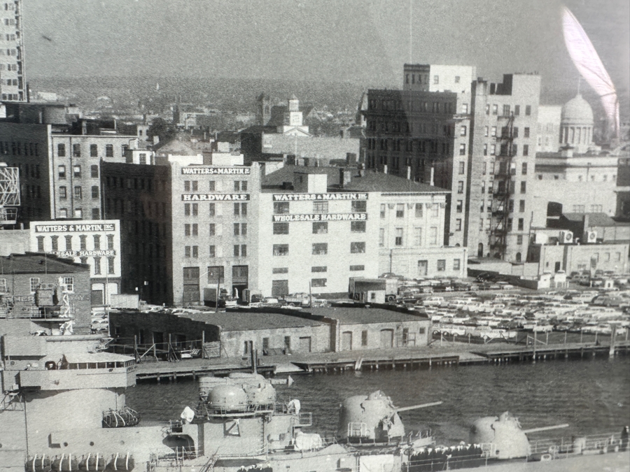 Vintage US Navy Photograph Of USS Norfolk DL 1 - The First Destroyer Leader Of The US Navy Framed 27 X 16.5 [Photo 7]