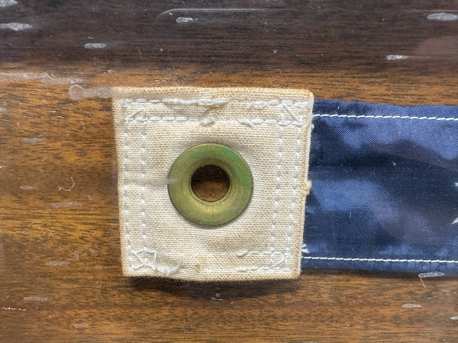 7-Star US Navy Decommissioning Pennant Displayed In A Shadowbox Frame With Brass USS Monticello LSD-35 Ship's Plaque Presented To CDR J. R. Dennis 11 Aug 1975 - 10 Jun 1977 30 X 21 [Photo 5]