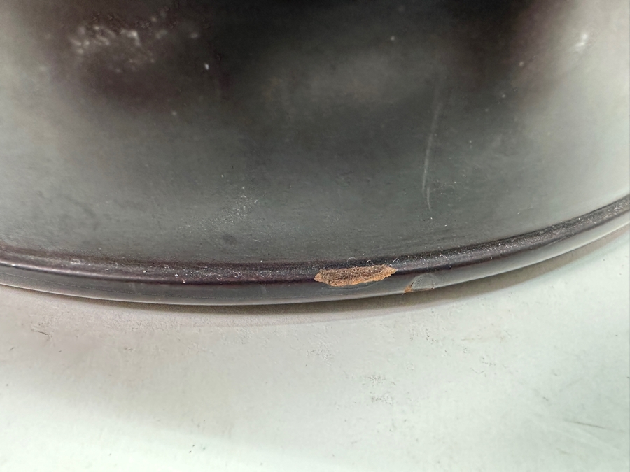 Large Vintage Japanese Lacquer Wooden Round Box 10.5W X 4.5H [Photo 5]