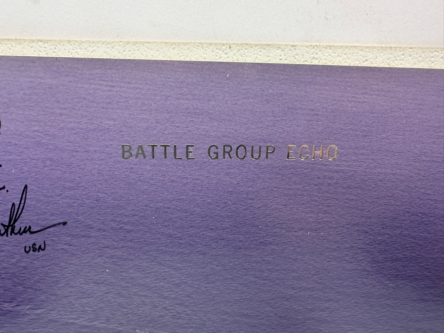 Vintage US Navy Battle Group Echo Fleet Photograph Signed By The USN RADM Stanley Roger Arthur 13.5 X 10.5 [Photo 3]