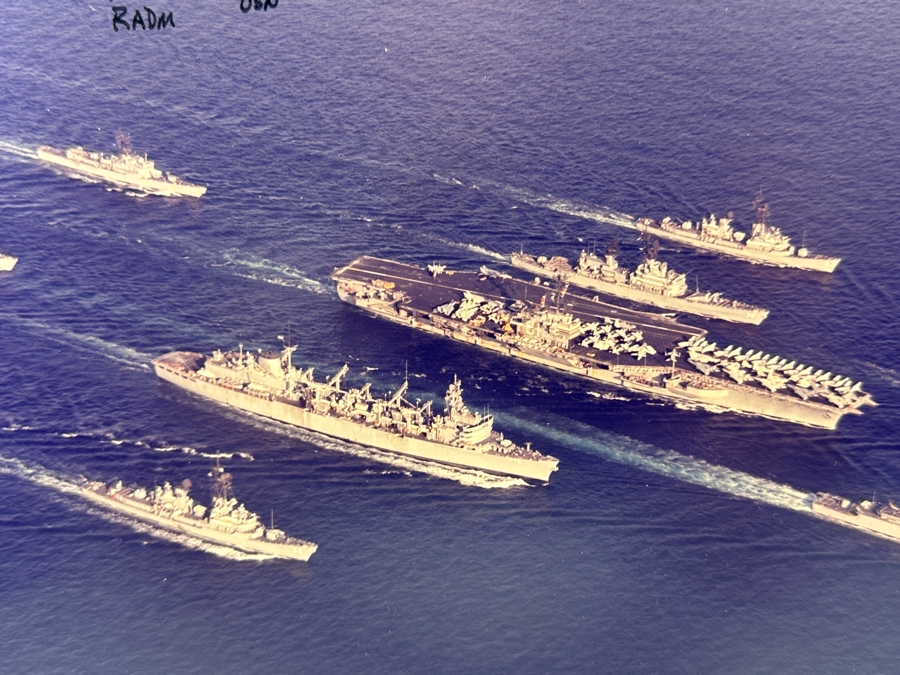 Vintage US Navy Battle Group Echo Fleet Photograph Signed By The USN RADM Stanley Roger Arthur 13.5 X 10.5 [Photo 6]