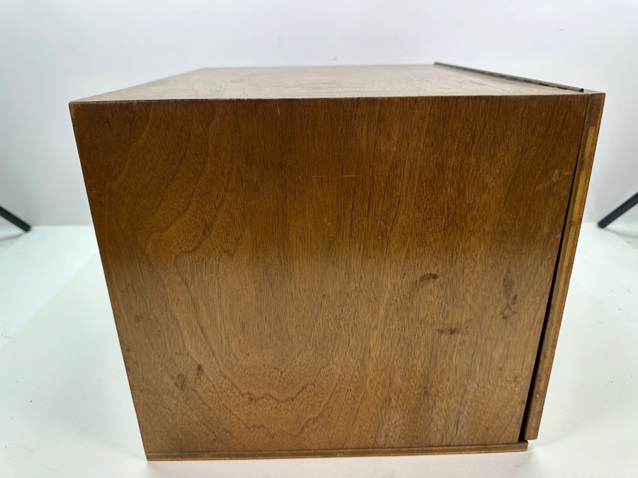 Vintage 1936 Handmade Wooden Jewelry Box Storage Chest Signed By Maker FLD 14.5W X 12D X 11H [Photo 9]