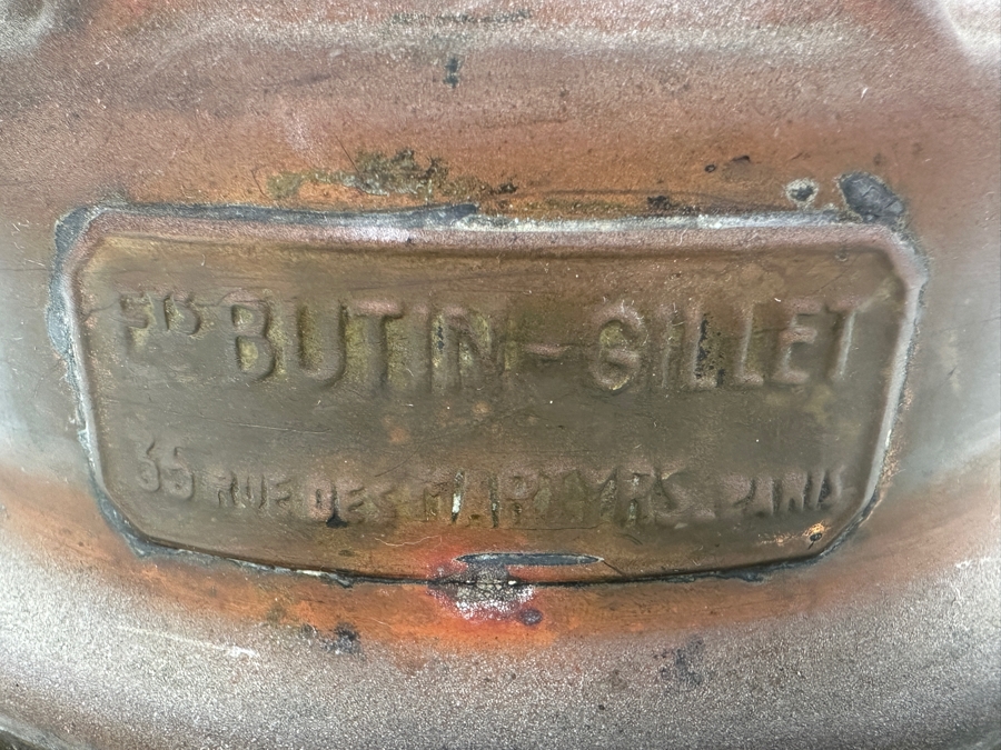 Antique Butin-Gillet Paris France French Railroad Oil Lantern Albert Butin 13H [Photo 6]