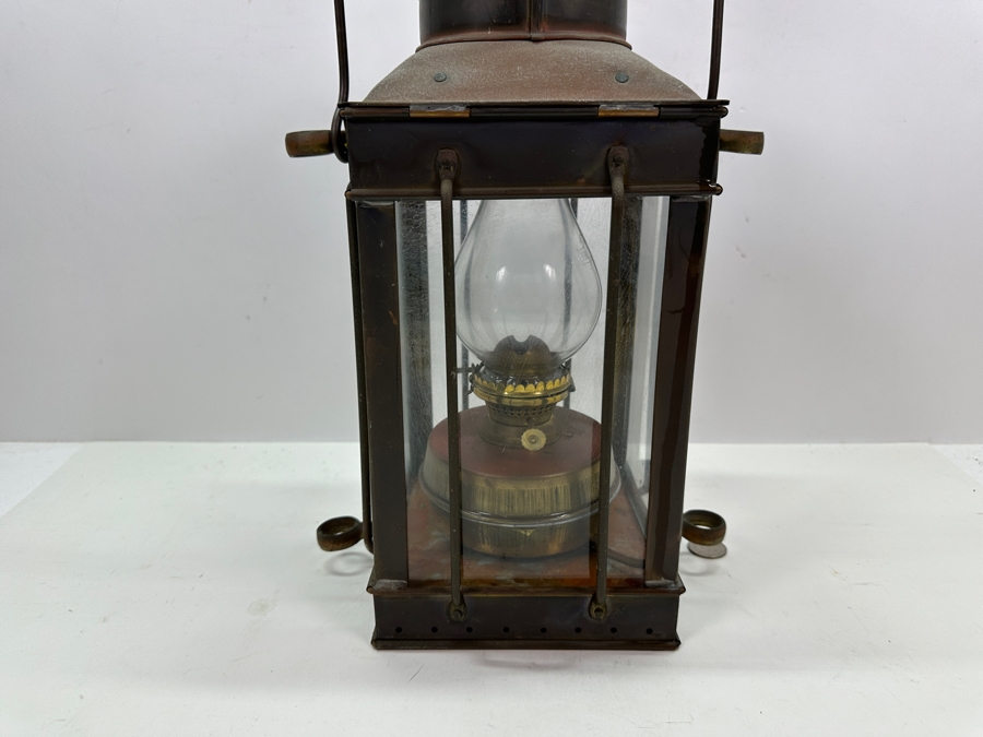 Davey & Co London England Cargo Light Nautical Maritime Oil Lantern Lamp 19H [Photo 16]