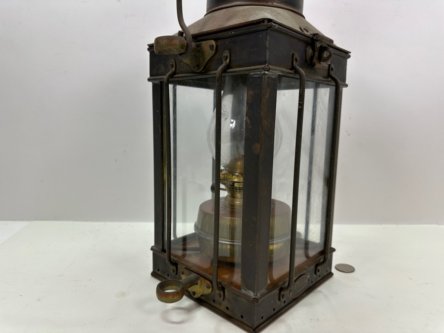 Davey & Co London England Cargo Light Nautical Maritime Oil Lantern Lamp 19H [Photo 13]