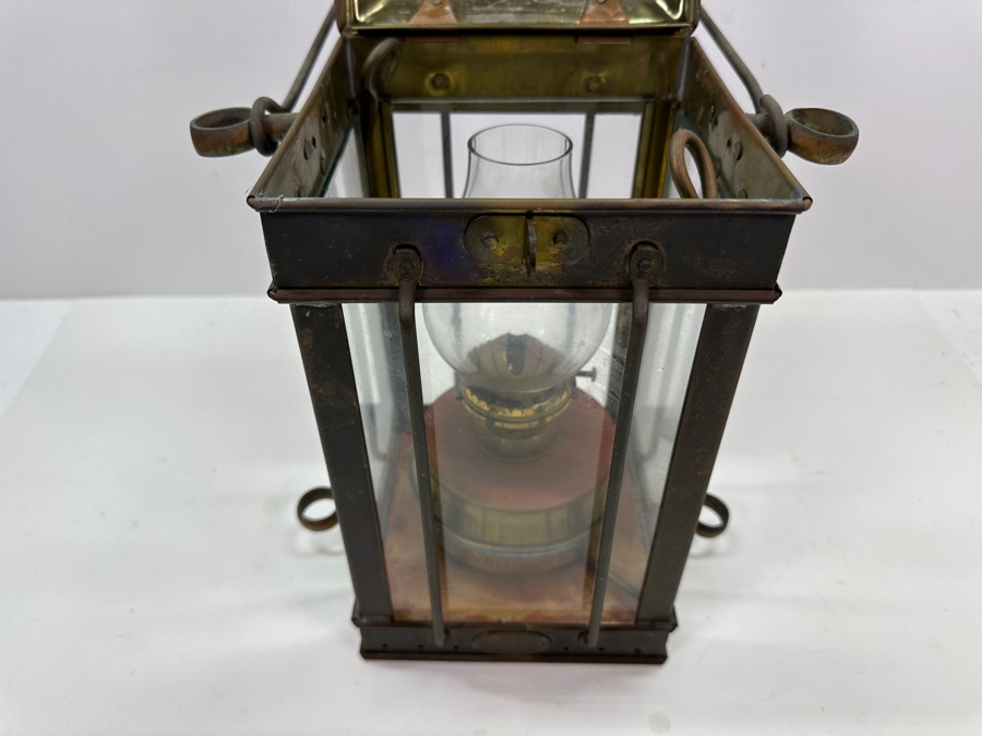 Davey & Co London England Cargo Light Nautical Maritime Oil Lantern Lamp 19H [Photo 11]