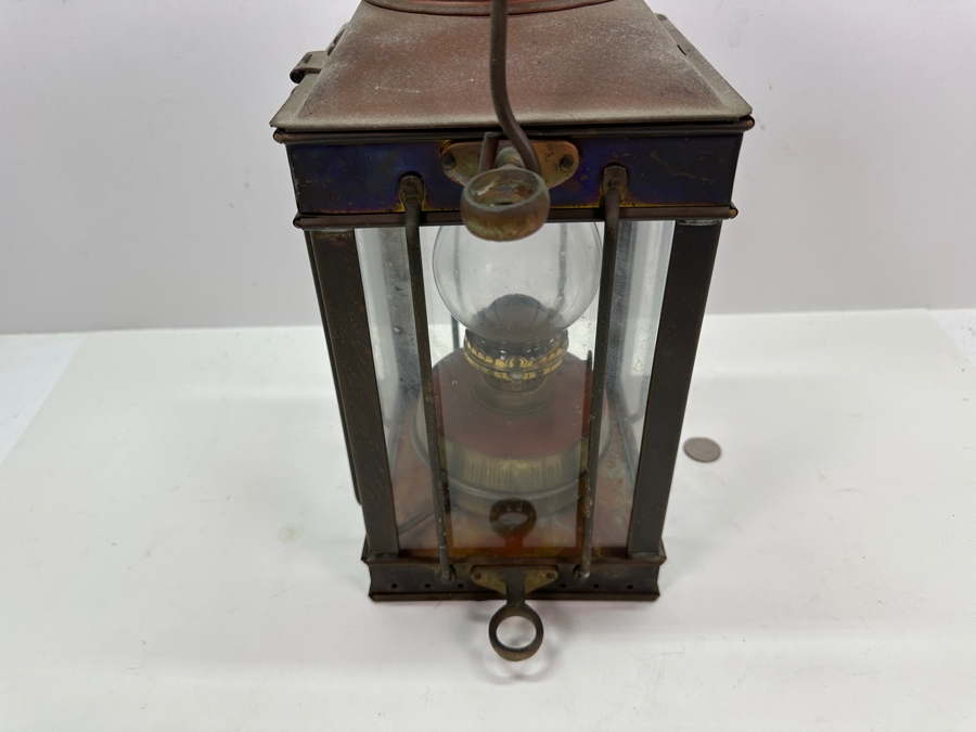 Davey & Co London England Cargo Light Nautical Maritime Oil Lantern Lamp 19H [Photo 17]