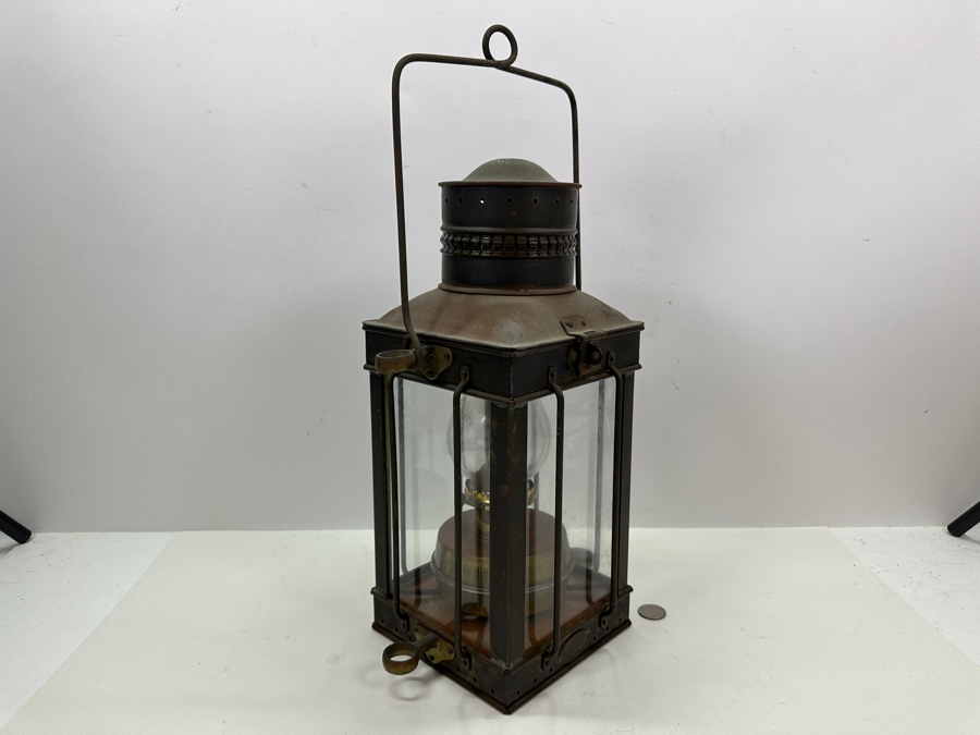 Davey & Co London England Cargo Light Nautical Maritime Oil Lantern Lamp 19H [Photo 12]