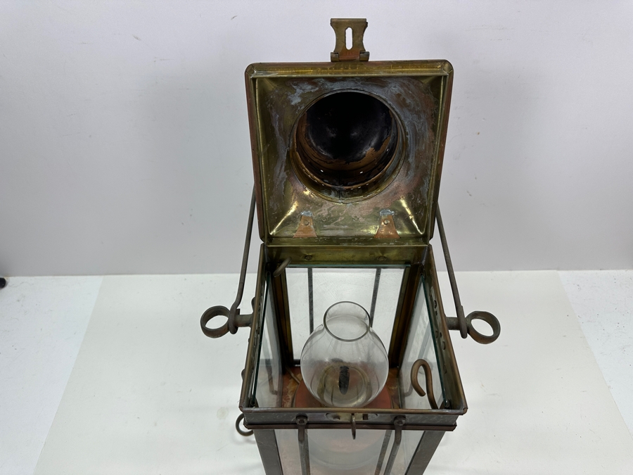 Davey & Co London England Cargo Light Nautical Maritime Oil Lantern Lamp 19H [Photo 6]