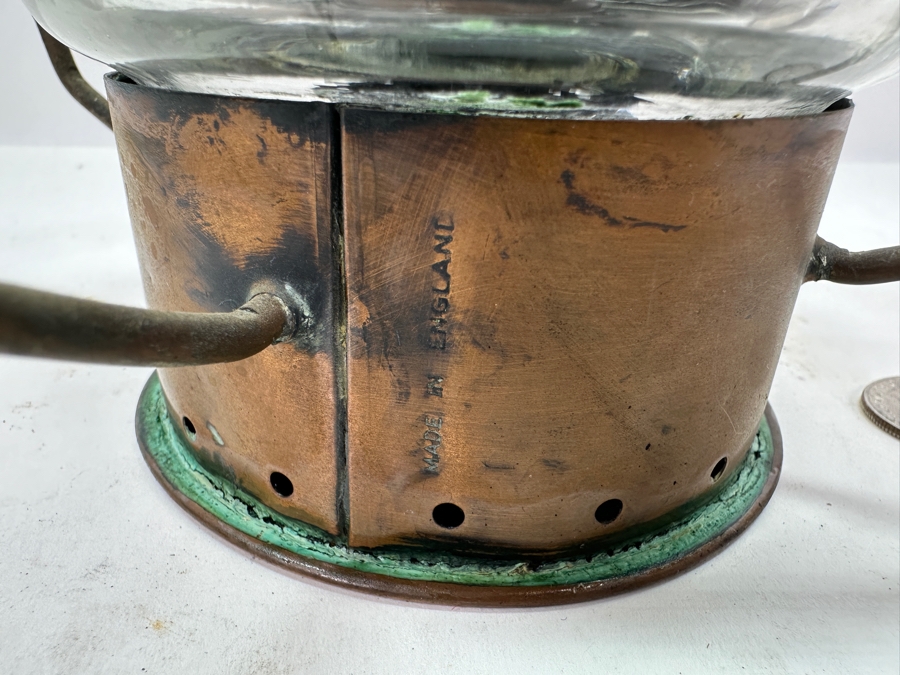 Antique 1863 Chalwyn Marine Ship Oil Lamp Lantern 13H [Photo 5]