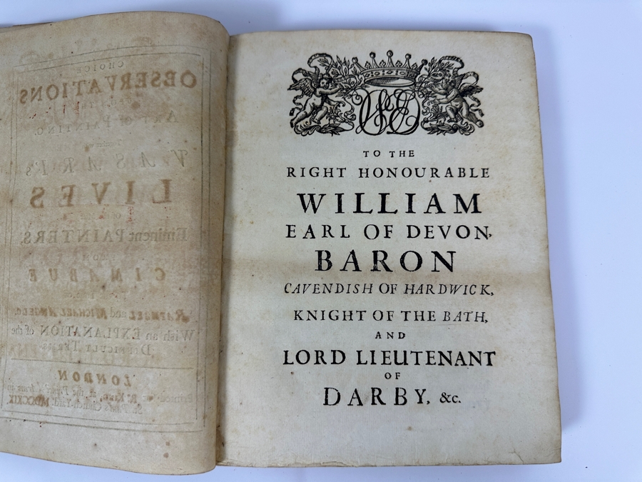 Antique 1719 Hardcover Book Titled Choice Observations Upon The Art Of Painting Featuring Eminent Painters Of Raphael And Michael Angelo Printed In London England For R. King - Binding Needs Repair [Photo 10]