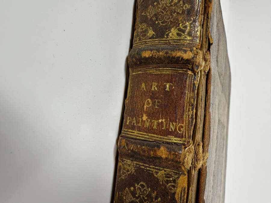 Antique 1719 Hardcover Book Titled Choice Observations Upon The Art Of Painting Featuring Eminent Painters Of Raphael And Michael Angelo Printed In London England For R. King - Binding Needs Repair [Photo 5]