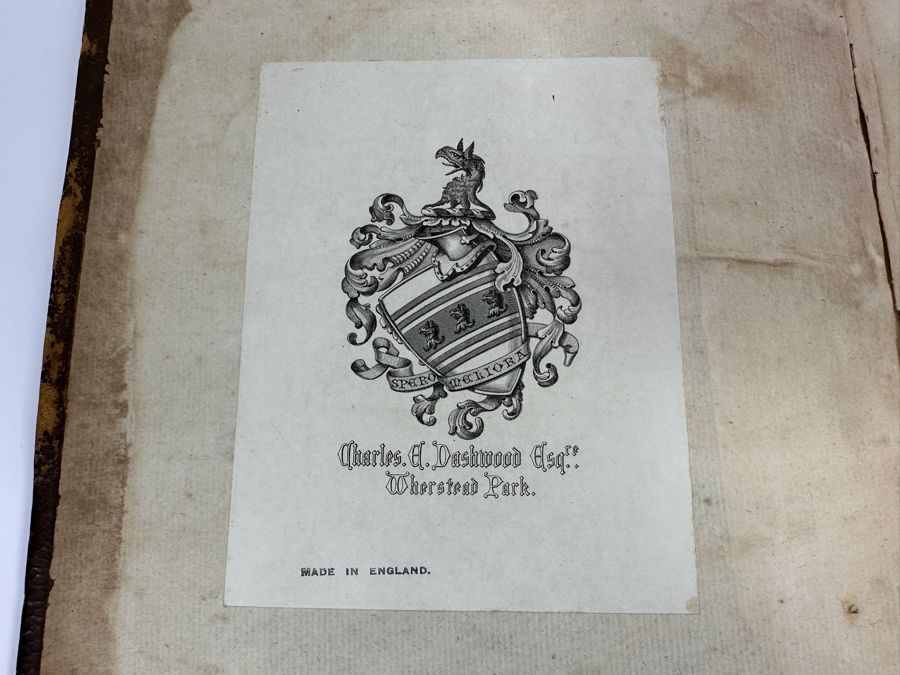 Antique 1719 Hardcover Book Titled Choice Observations Upon The Art Of Painting Featuring Eminent Painters Of Raphael And Michael Angelo Printed In London England For R. King - Binding Needs Repair [Photo 7]