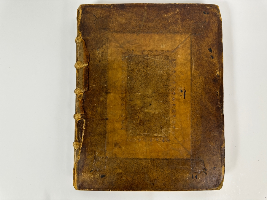 Antique 1719 Hardcover Book Titled Choice Observations Upon The Art Of Painting Featuring Eminent Painters Of Raphael And Michael Angelo Printed In London England For R. King - Binding Needs Repair [Photo 3]