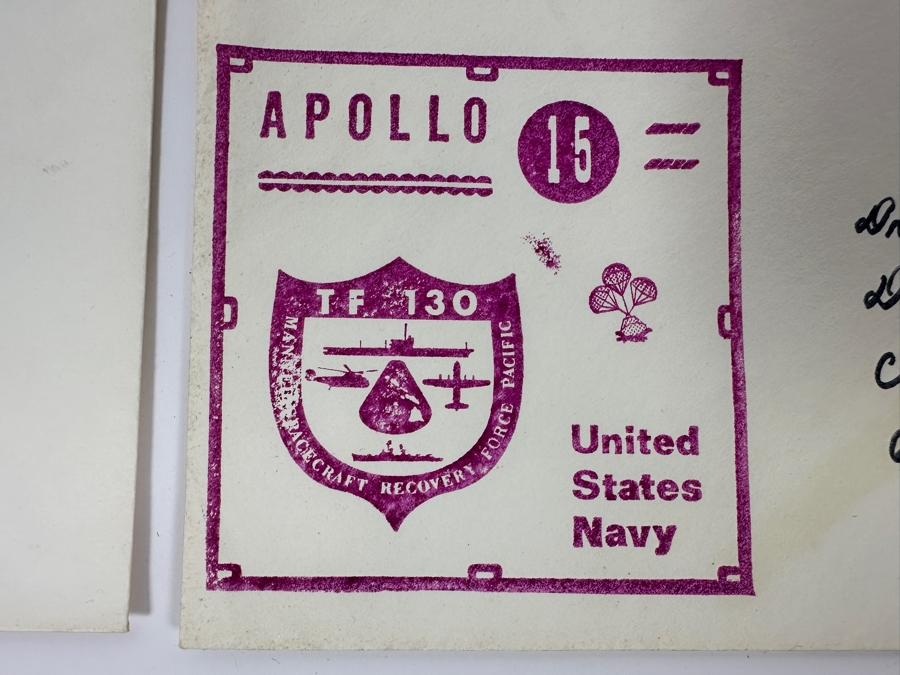 Vintage 1971 Apollo 14 & Apollo 15 US Navy Recovery Force First Day Covers Including Card From John S. McCain, Jr. Admiral, U.S. Navy [Photo 5]