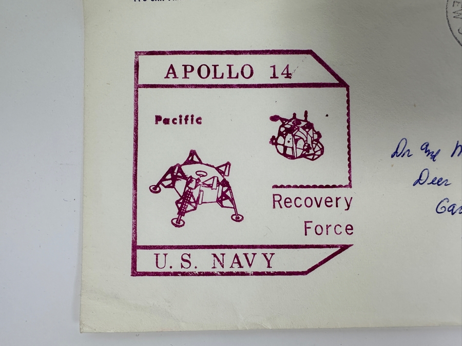 Vintage 1971 Apollo 14 & Apollo 15 US Navy Recovery Force First Day Covers Including Card From John S. McCain, Jr. Admiral, U.S. Navy [Photo 8]