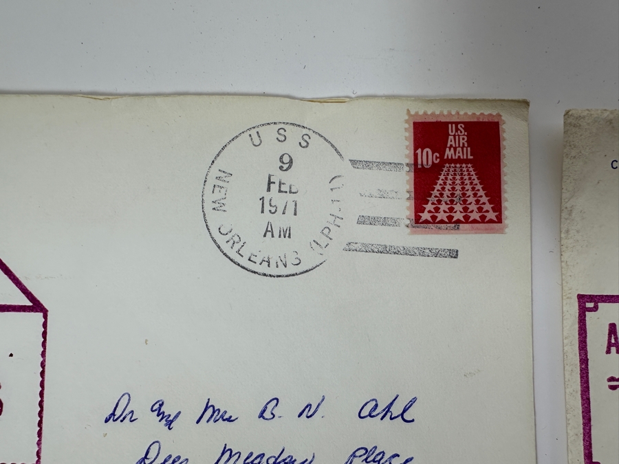 Vintage 1971 Apollo 14 & Apollo 15 US Navy Recovery Force First Day Covers Including Card From John S. McCain, Jr. Admiral, U.S. Navy [Photo 7]