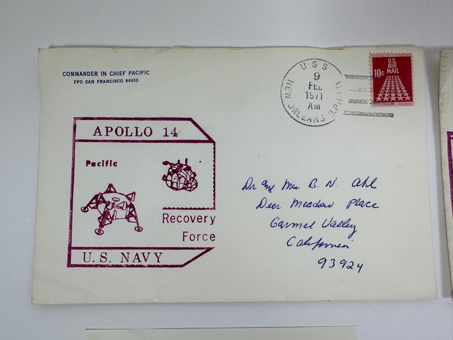 Vintage 1971 Apollo 14 & Apollo 15 US Navy Recovery Force First Day Covers Including Card From John S. McCain, Jr. Admiral, U.S. Navy [Photo 6]