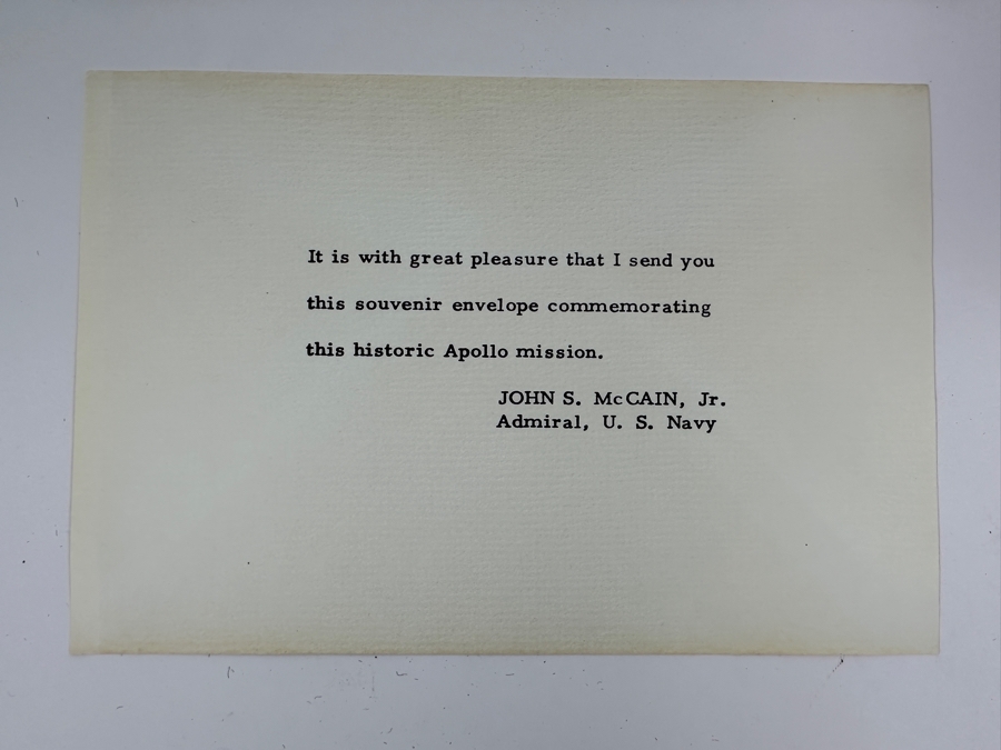 Vintage 1971 Apollo 14 & Apollo 15 US Navy Recovery Force First Day Covers Including Card From John S. McCain, Jr. Admiral, U.S. Navy [Photo 2]