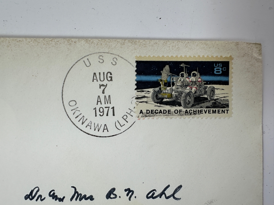 Vintage 1971 Apollo 14 & Apollo 15 US Navy Recovery Force First Day Covers Including Card From John S. McCain, Jr. Admiral, U.S. Navy [Photo 4]