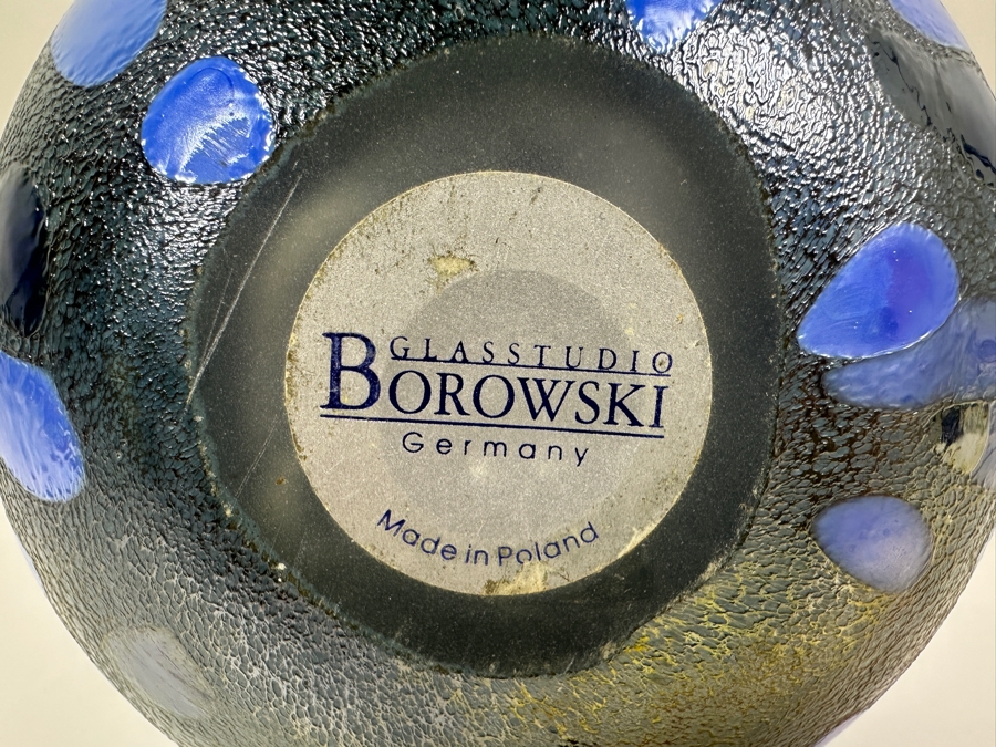Large Borowski Glasstudio Art Glass Egg Made In Poland 9H [Photo 5]