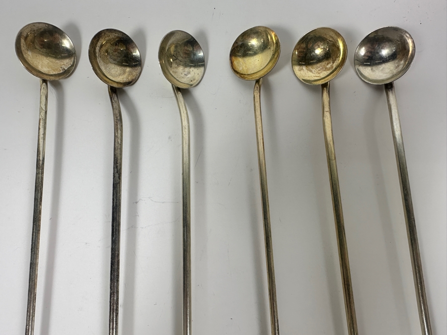 Six Vintage Sterling Silver Julep Spoons 59.6g 8L - Sterling Silver Melt Value = $59 [Photo 4]