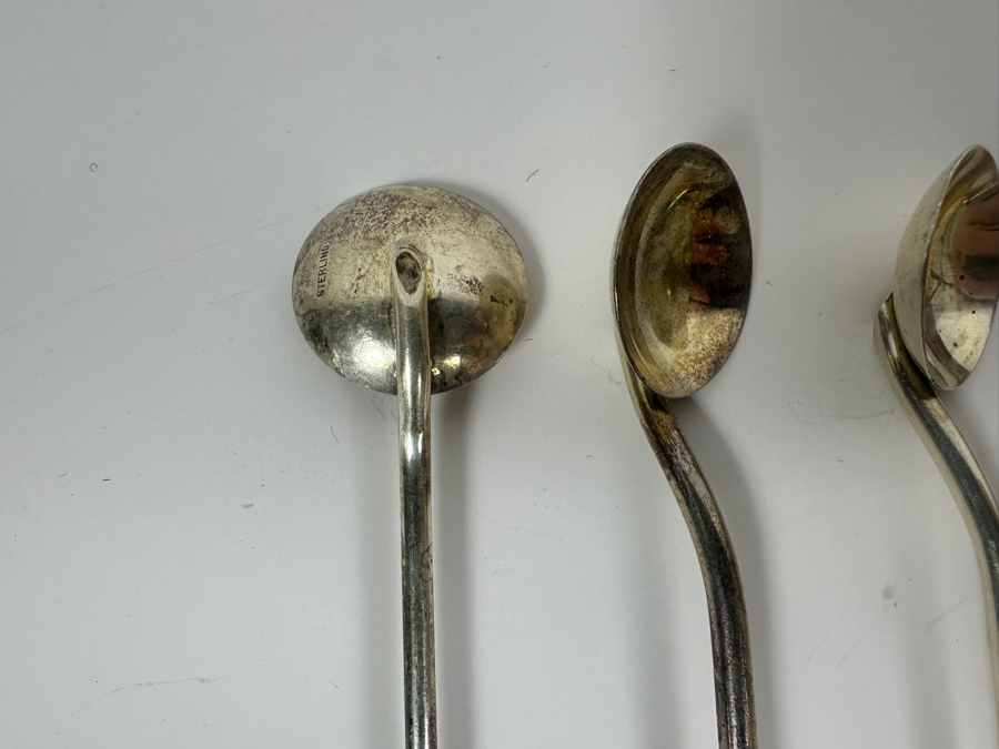 Six Vintage Sterling Silver Julep Spoons 59.6g 8L - Sterling Silver Melt Value = $59 [Photo 5]