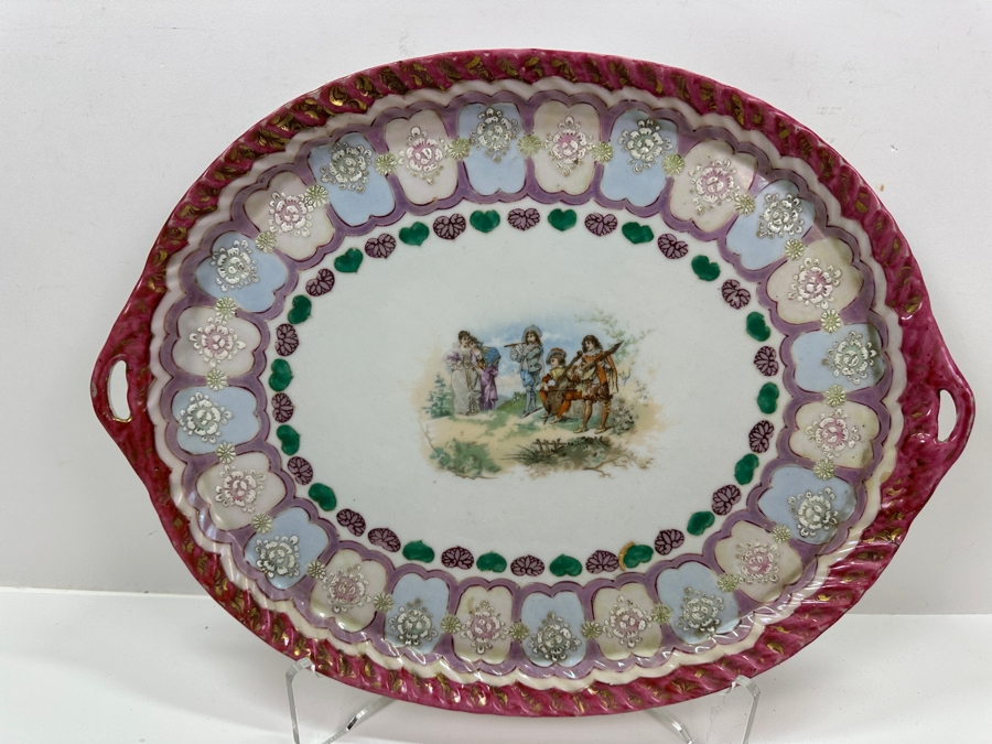 Vintage French Hand Painted Platter 15W And Hotel Del Coronado Dish 11W [Photo 5]