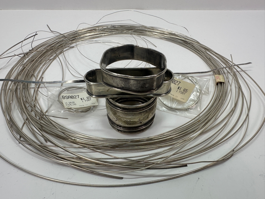 Sterling Silver Lot including Wire for Jewelry Making 214g [Photo 2]