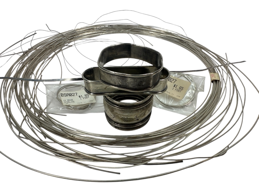 Sterling Silver Lot including Wire for Jewelry Making 214g [Photo 1]