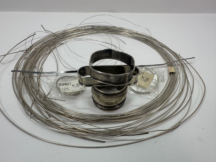 Sterling Silver Lot including Wire for Jewelry Making 214g [Photo 3]